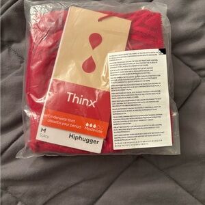 NWT Thinx Red Hiphugger Underwear